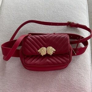 Zara Red Quilted Crossbody Bag/Fanny pack